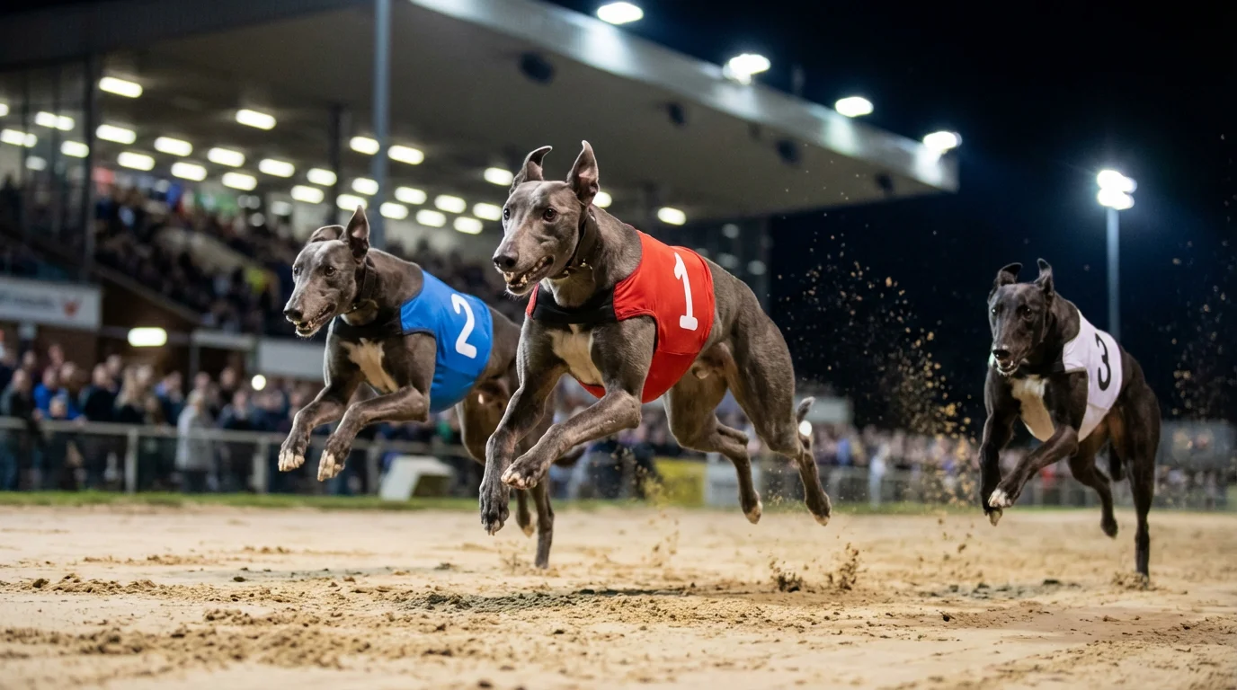 Kinsley greyhound stadium 268 metre sprint race
